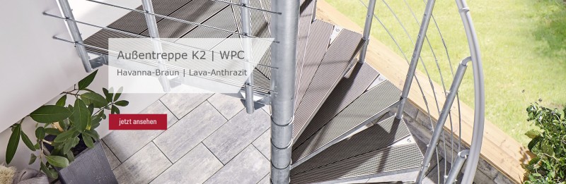 Außentreppe K2 Premium WPC